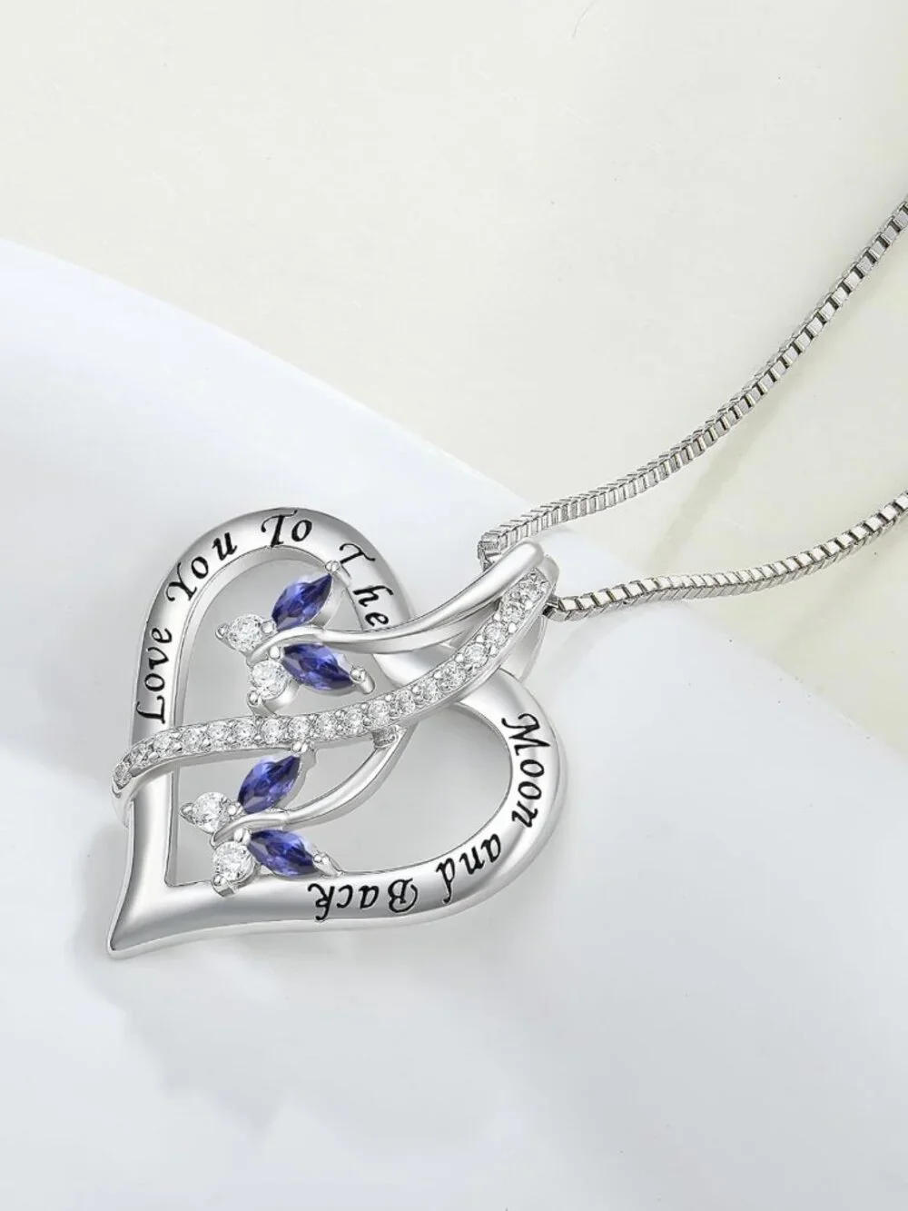 Sterling Silver Love You to The Moon and Back Necklace - Perfect Gift for Her